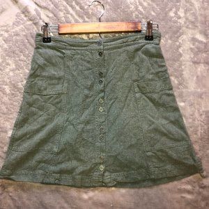 Green Button Up Skirt